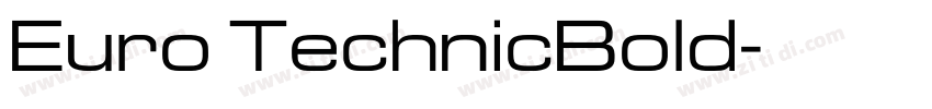 Euro TechnicBold字体转换